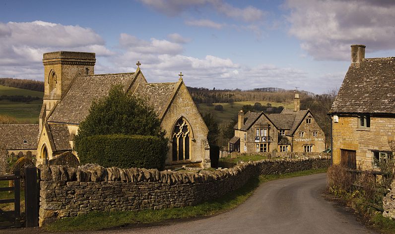 Part of the gorgeous Cotswold village of Snowshill was covered in fake snow for the filming of the smash-hit 2000 movie Bridget Jones's Diary, starring Renee Zellweger. 
